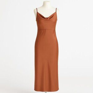 knee length dresses for ladies The Flamenco Folklore Bias Slip Dress With Frill Hem